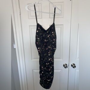 Floral Black Dress